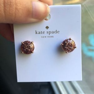 Kate Spade gold glitter posts